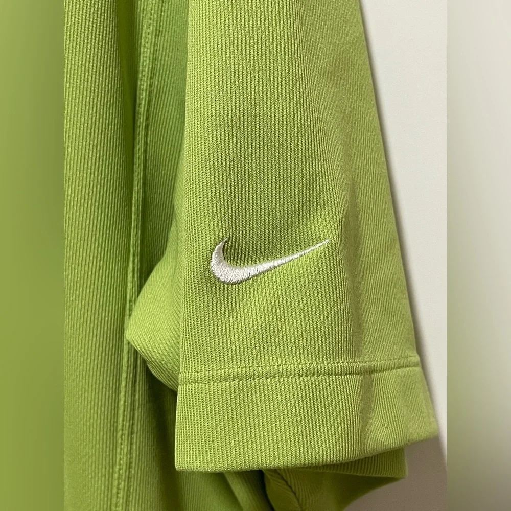 Nike Golf Tech Basic Dri-FIT Polo Mens Large Green Athletic Preppy Casual